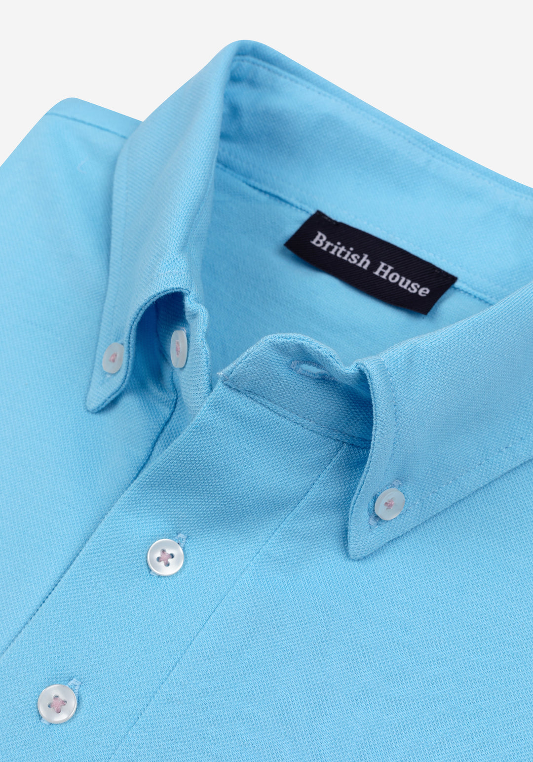 Ocean Turquoise Cotton Polo Shirt