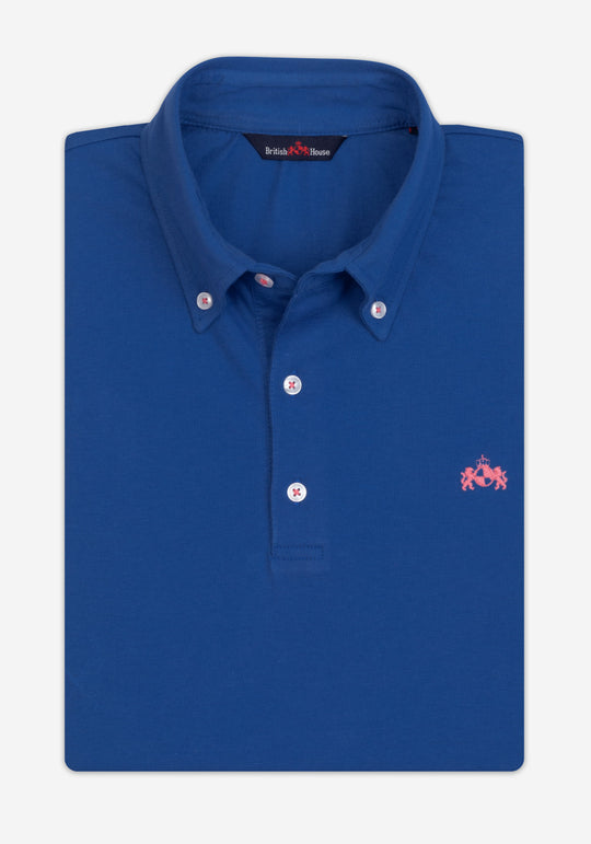 Daylight Blue Cotton Polo Shirt