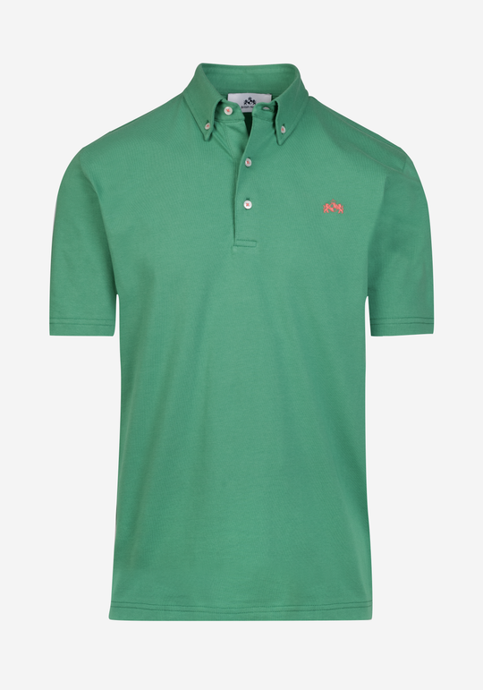 Jade Green Cotton Polo Shirt