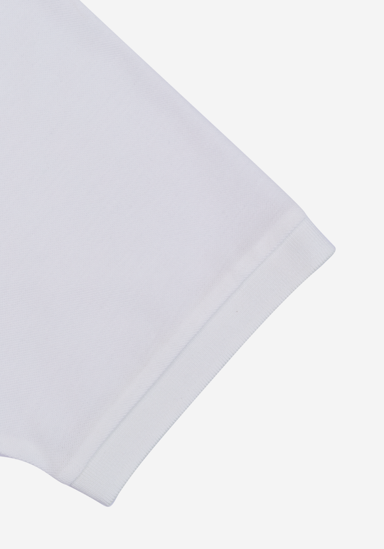 Cloud White Cotton Polo Shirt