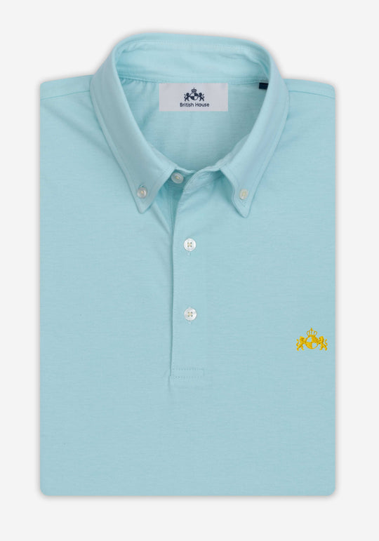 Ice Mint Cotton Polo Shirt
