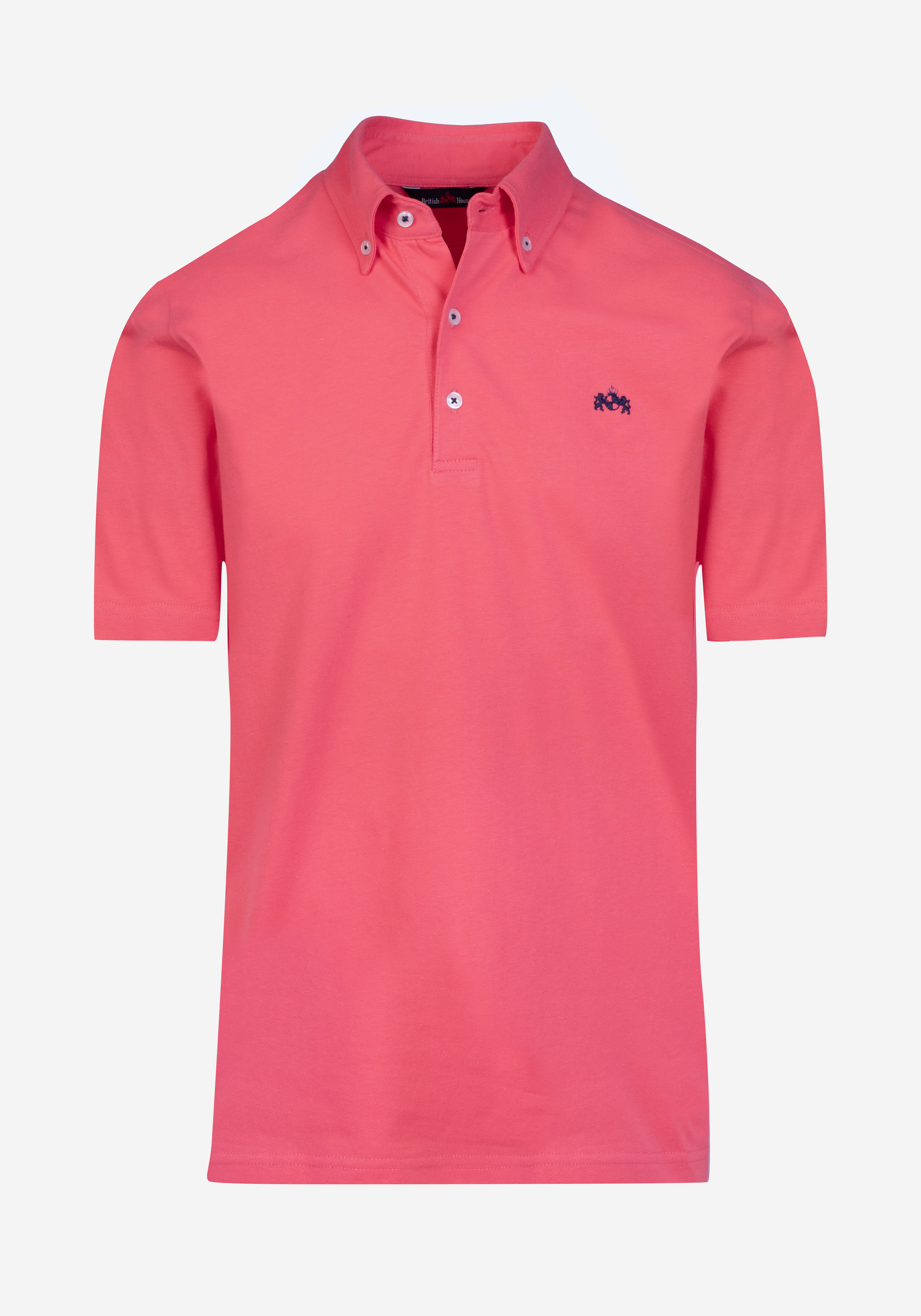 Melon Pink Cotton Polo Shirt