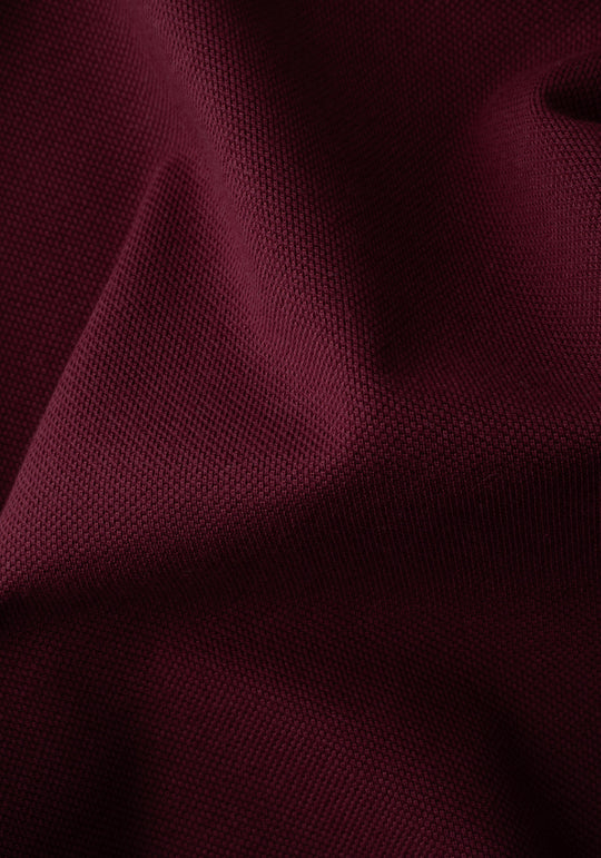 Crimson Burgundy Cotton Polo Shirt
