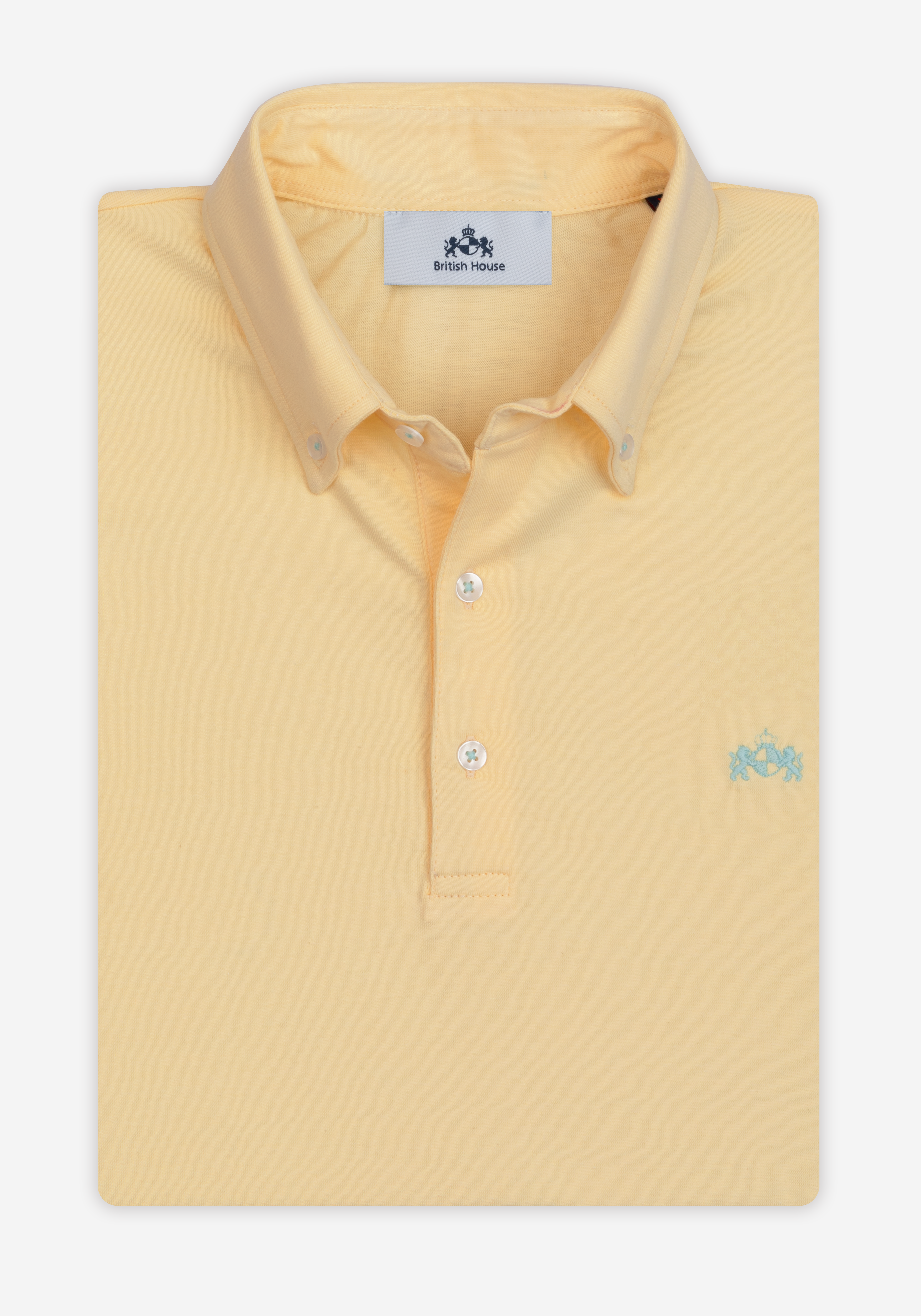 Lemon Yellow Cotton Polo Shirt