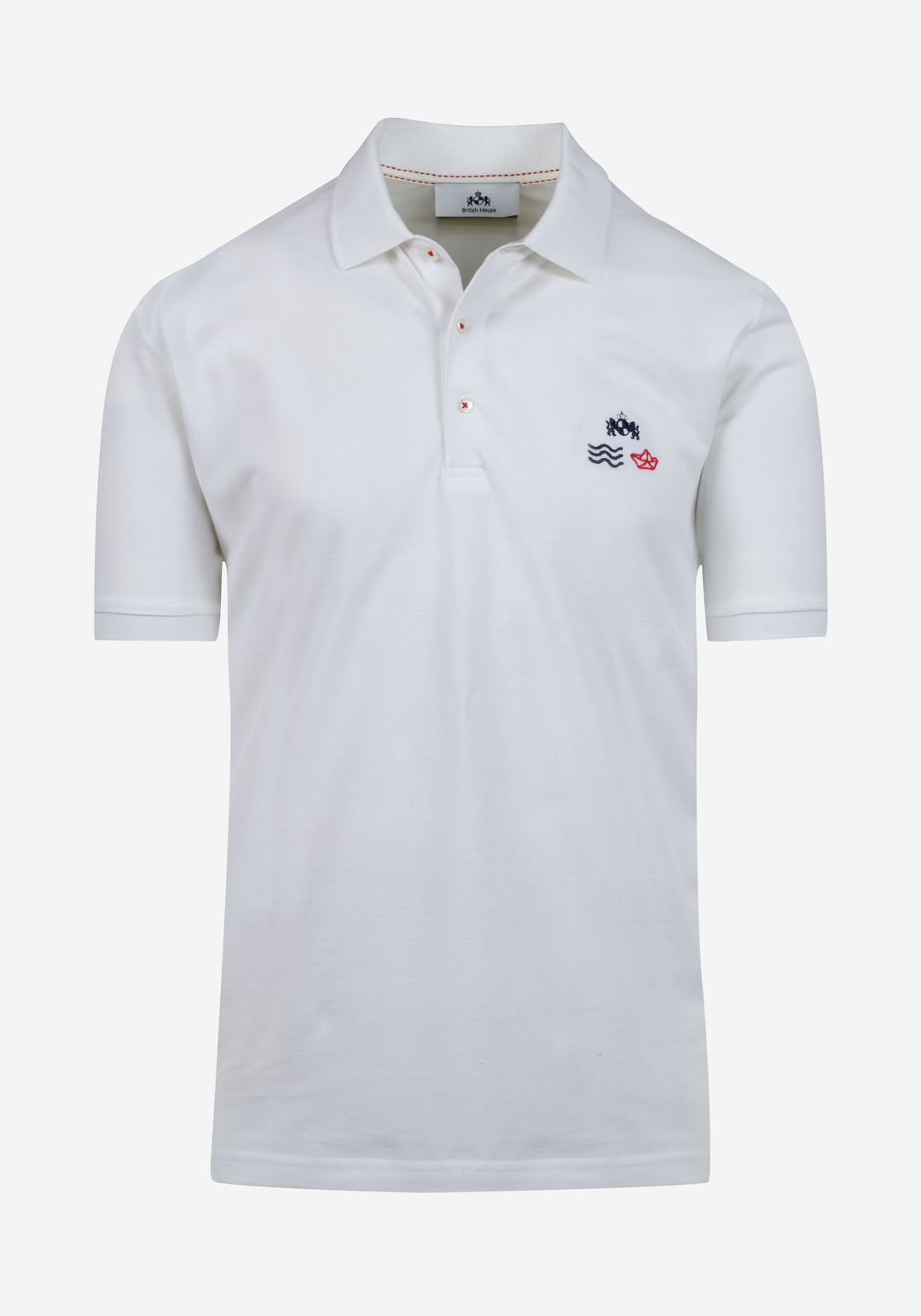 Frost White Cotton Polo Shirt