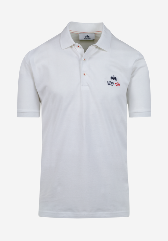 Frost White Cotton Polo Shirt
