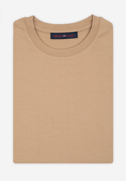 Palm Beige Heavy Jersey Over-Sized T-Shirt