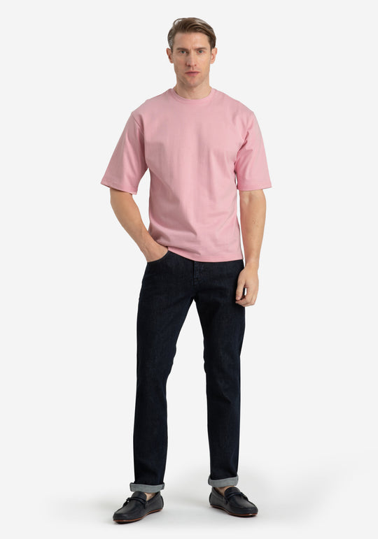 Dusk Rose Heavy Jersey Over-Sized T-Shirt