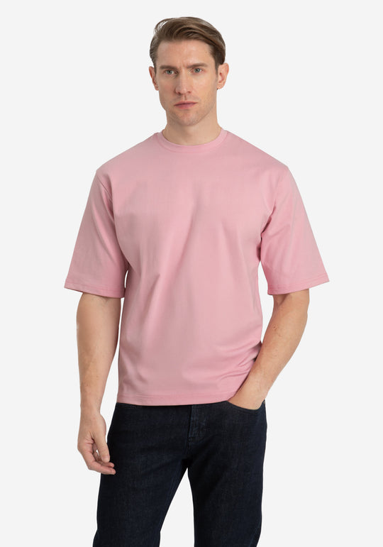 Dusk Rose Heavy Jersey Over-Sized T-Shirt
