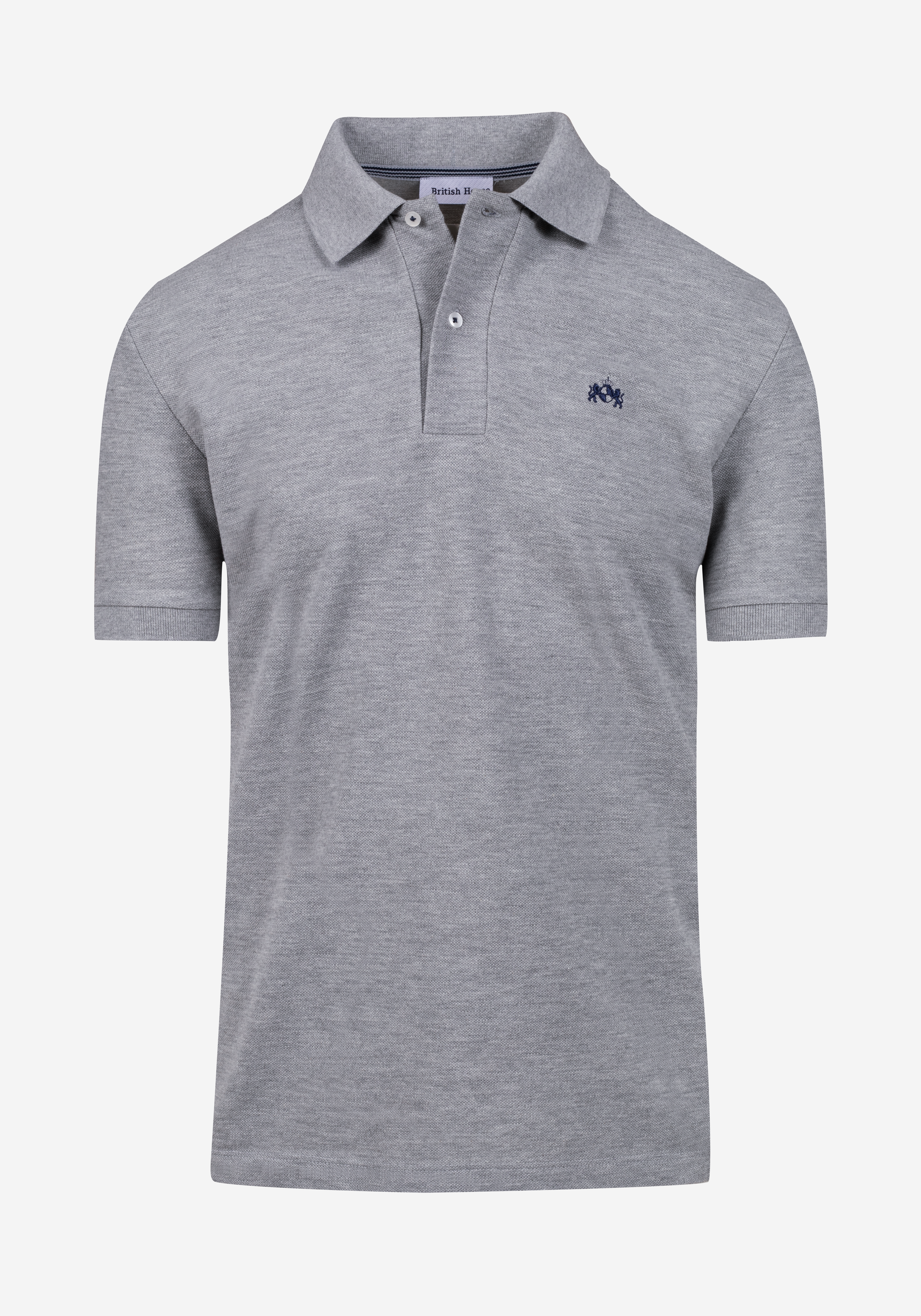 Ash Grey Cotton Polo Shirt