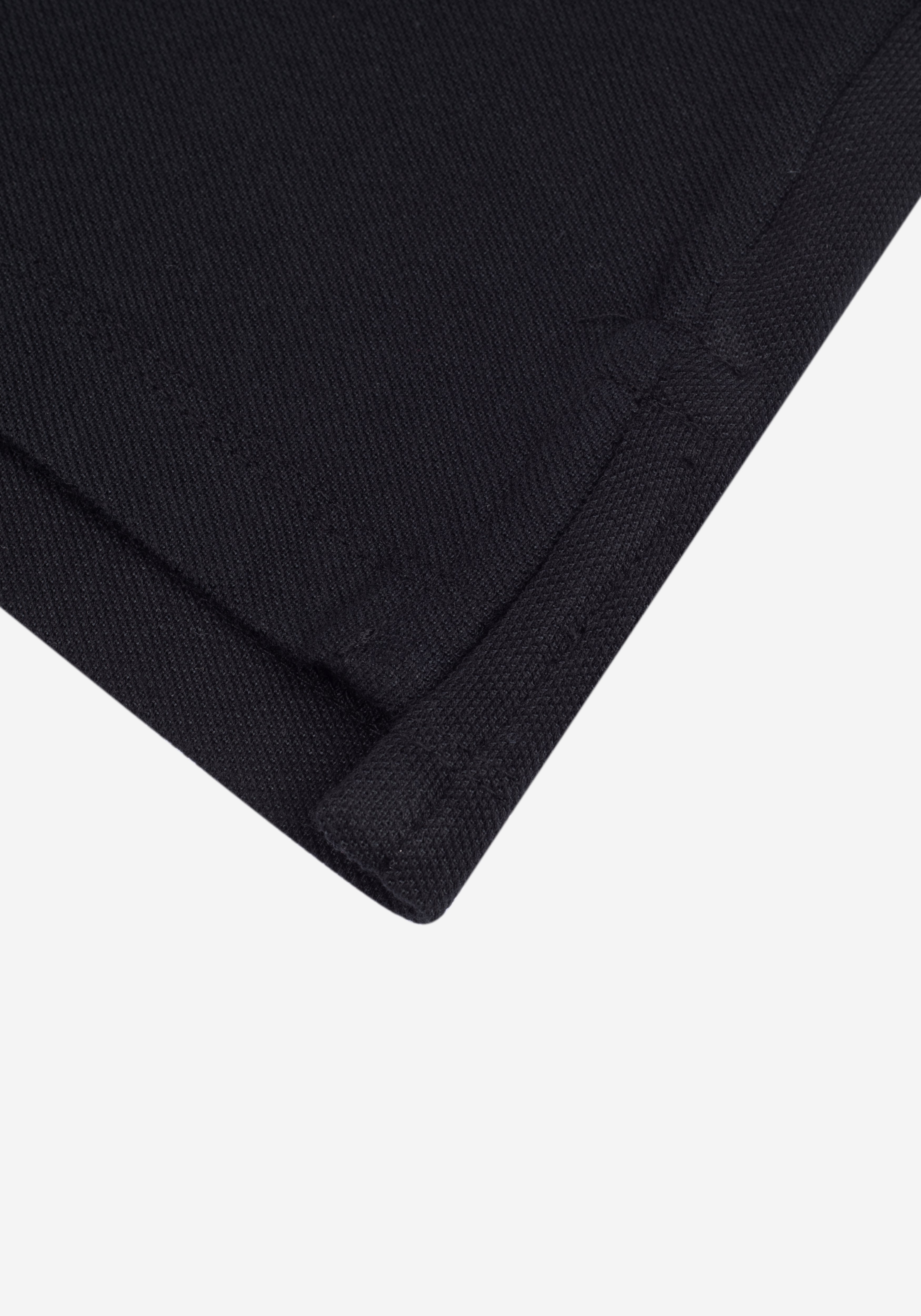Raven Black Cotton Polo Shirt