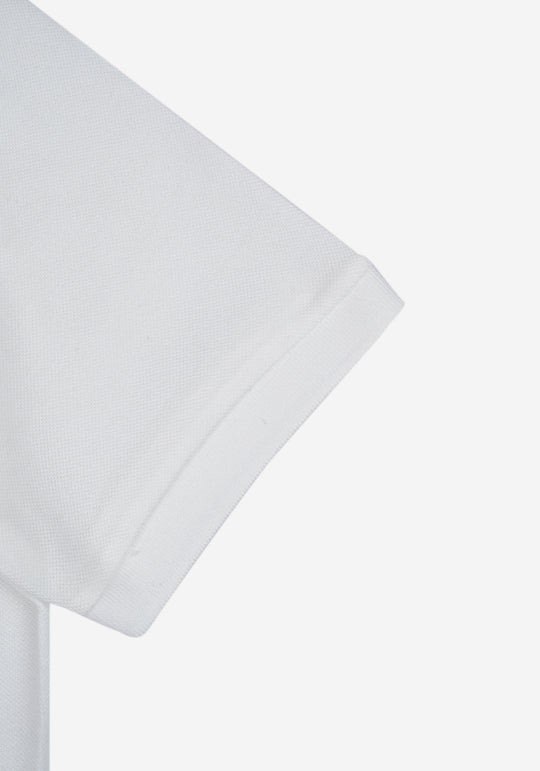 Ice White Cotton Polo Shirt