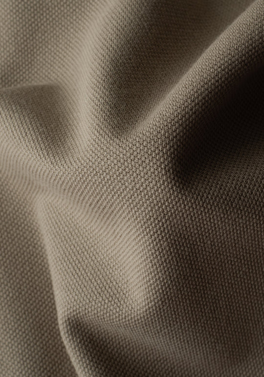 Dull Beige Cotton Polo Shirt