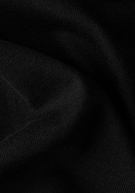 Carbon Black Knitted Polo Shirt