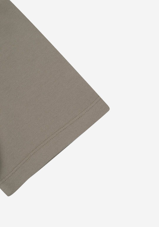 Dull Beige Cotton Polo Shirt