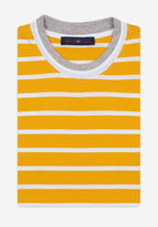 Royal Orange Stripe Cotton T-Shirt