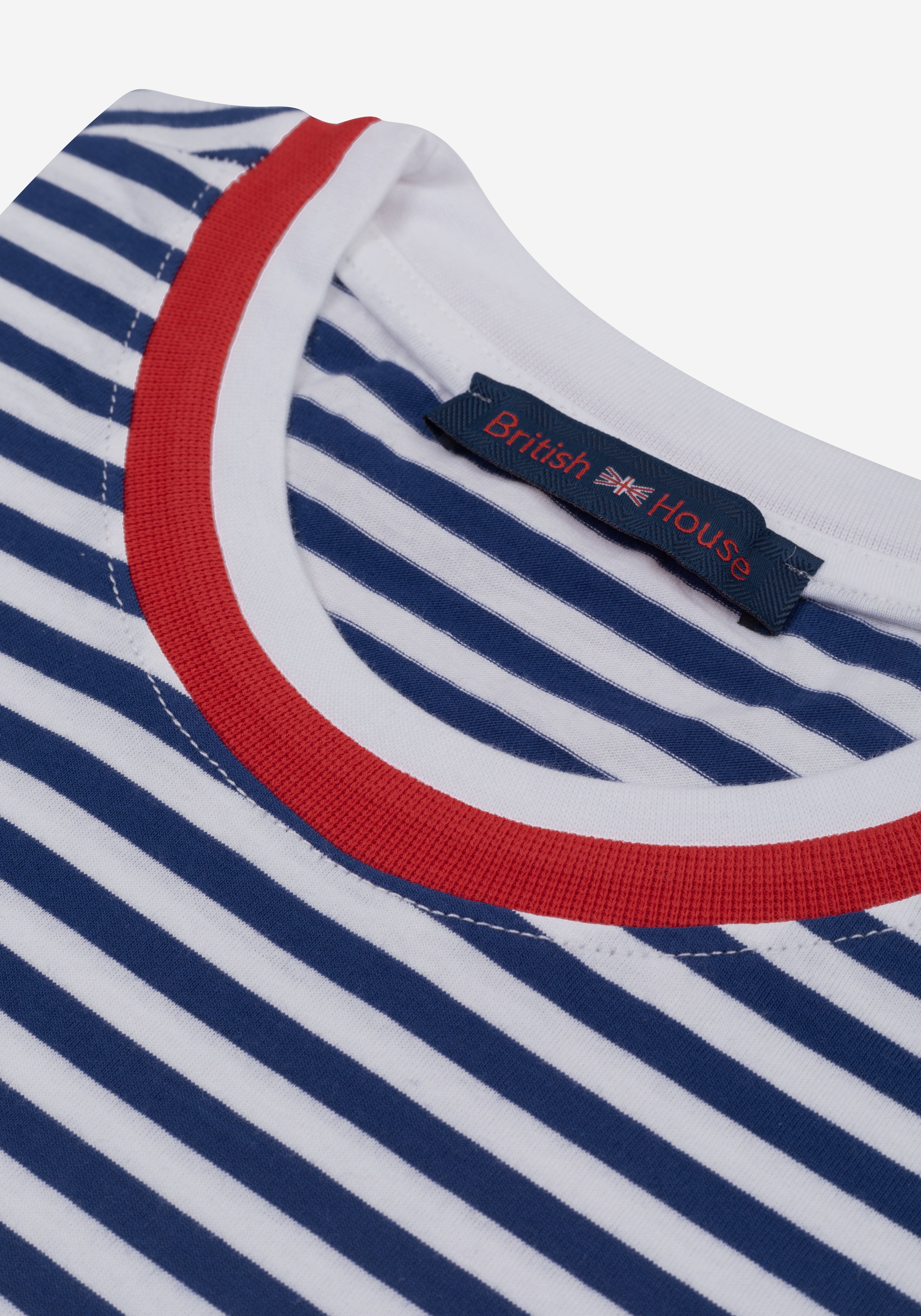 Ocean Navy Stripe Cotton T-Shirt