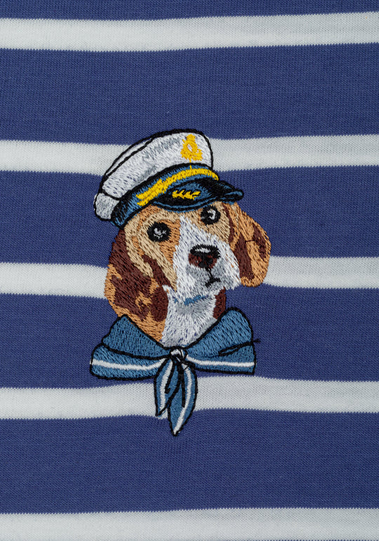 Twilight Navy Stripe Cotton T-Shirt
