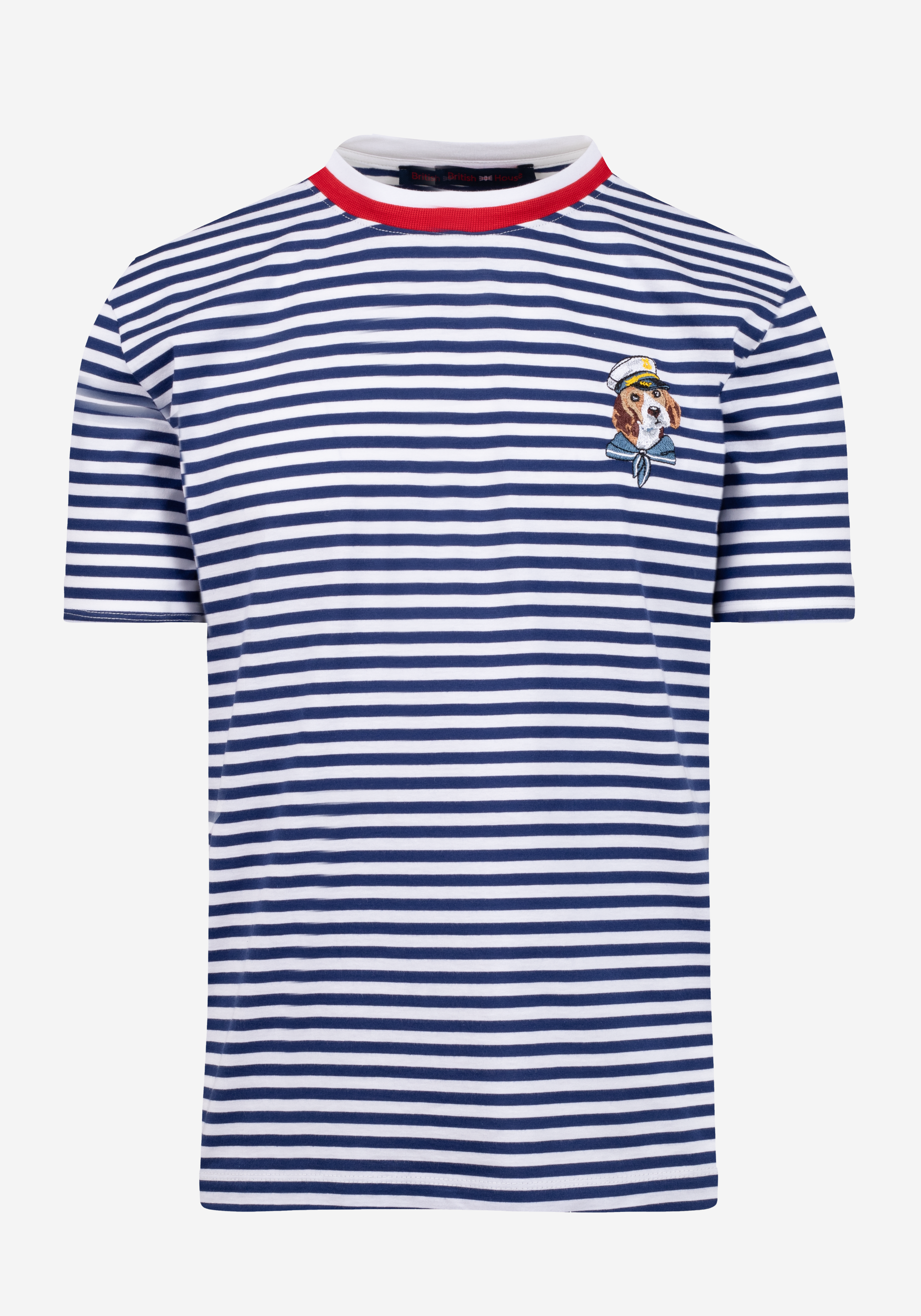 Ocean Navy Stripe Cotton T-Shirt
