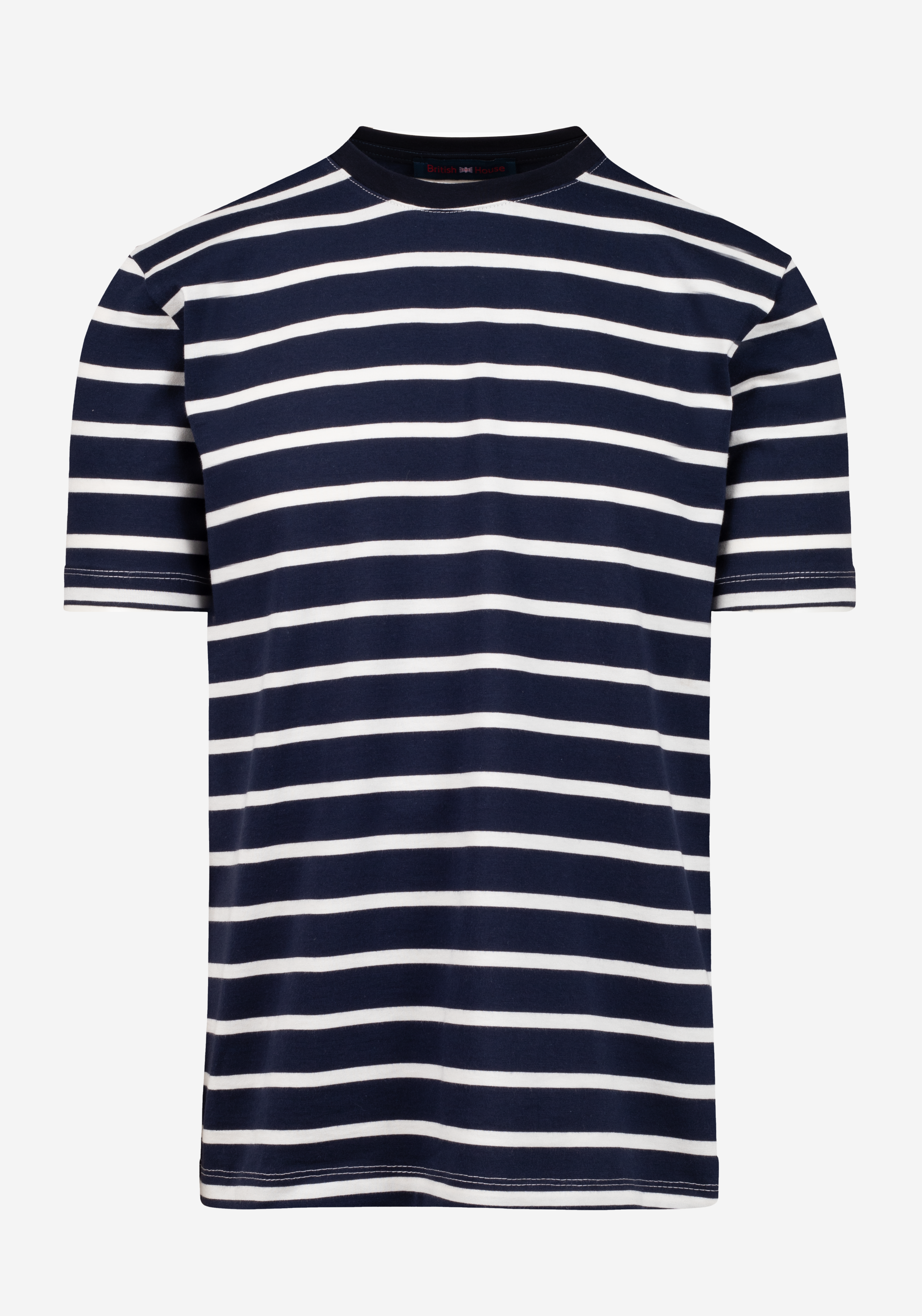 Titan Navy Green Stripe Cotton T-Shirt