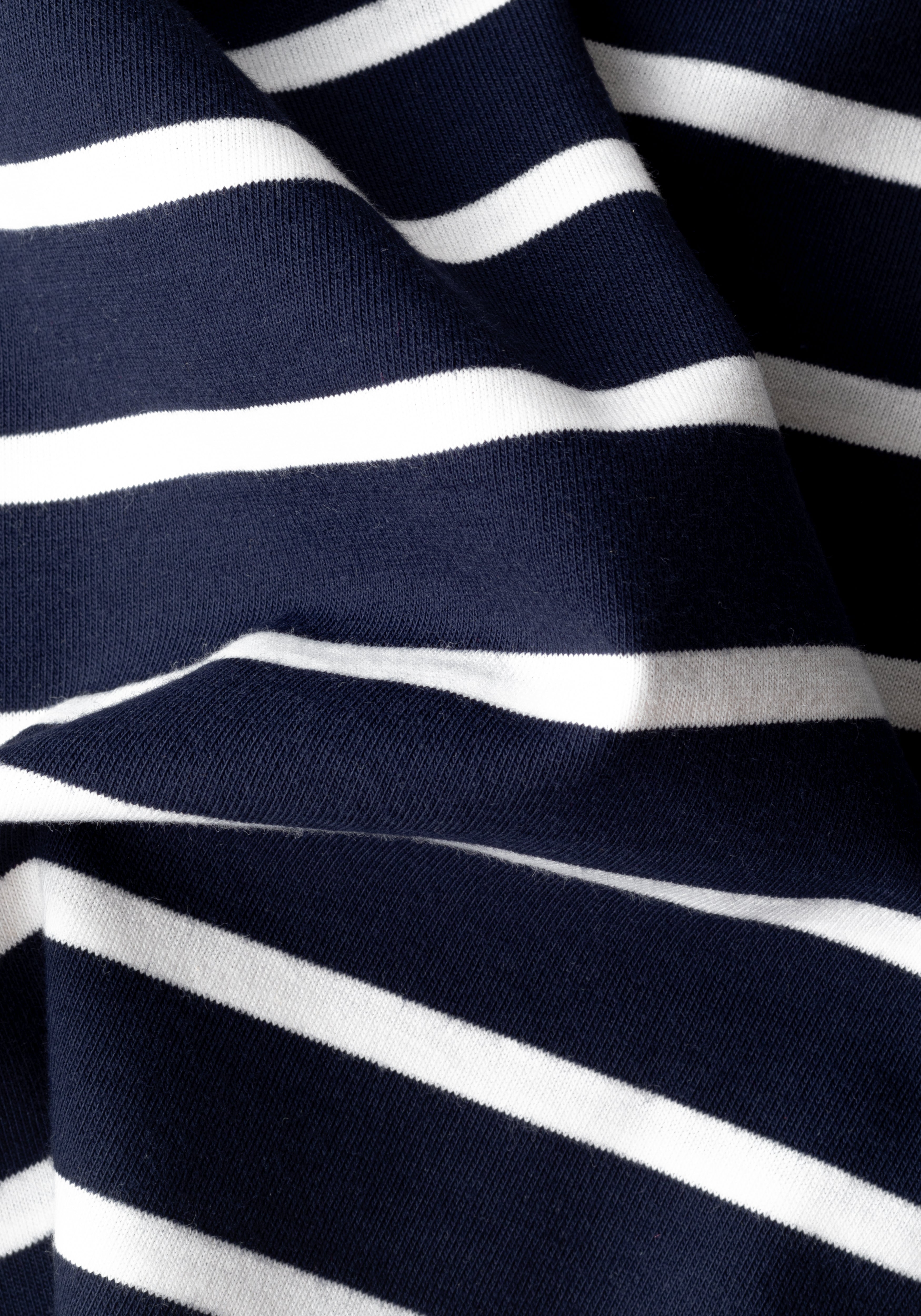 Titan Navy Green Stripe Cotton T-Shirt