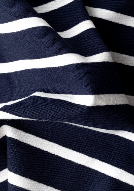 Titan Navy Green Stripe Cotton T-Shirt