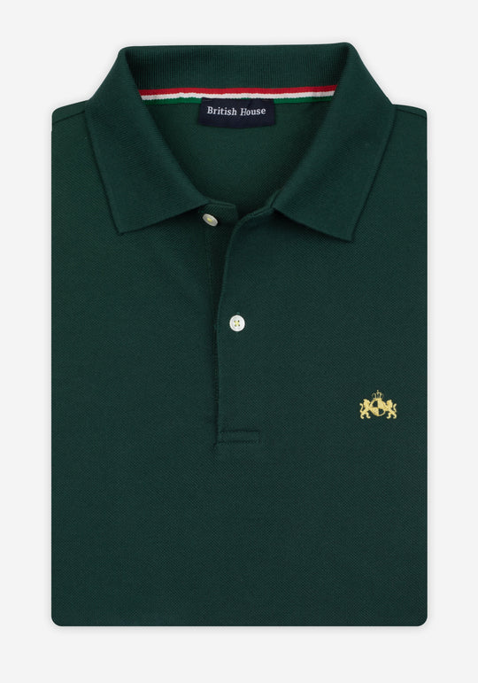 Hunter Green Cotton Polo Shirt