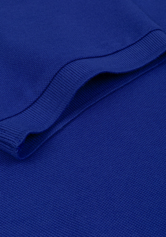 Deep Blue Cotton Polo Shirt