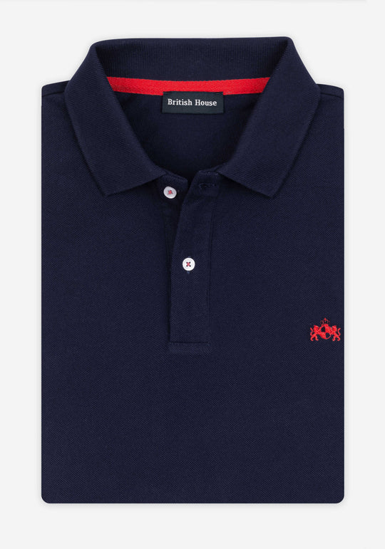 Midnight Navy Cotton Polo Shirt