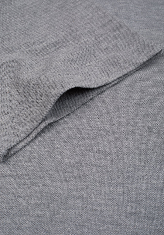 Stone Grey Cotton Polo Shirt