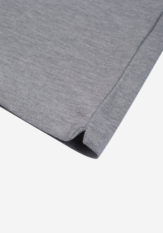 Concrete Grey Cotton Polo Shirt
