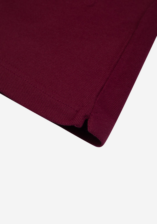 Crimson Burgundy Cotton Polo Shirt
