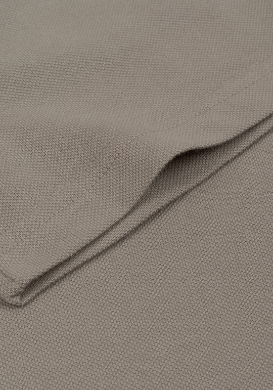 Dark Sand Beige Cotton Polo Shirt