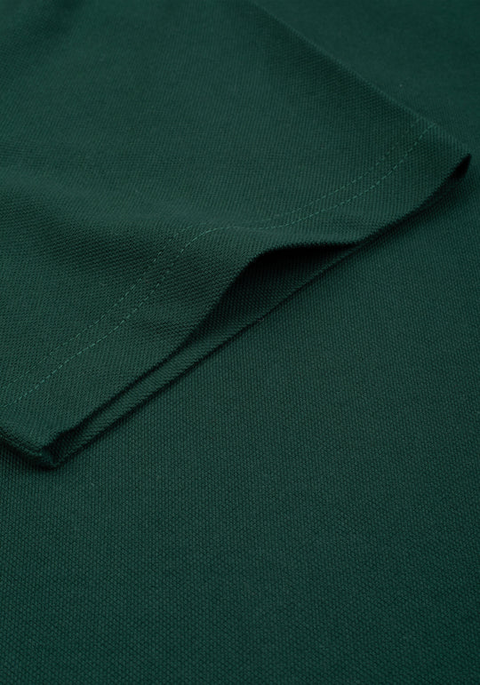 Dark Leaf Green Cotton Polo Shirt