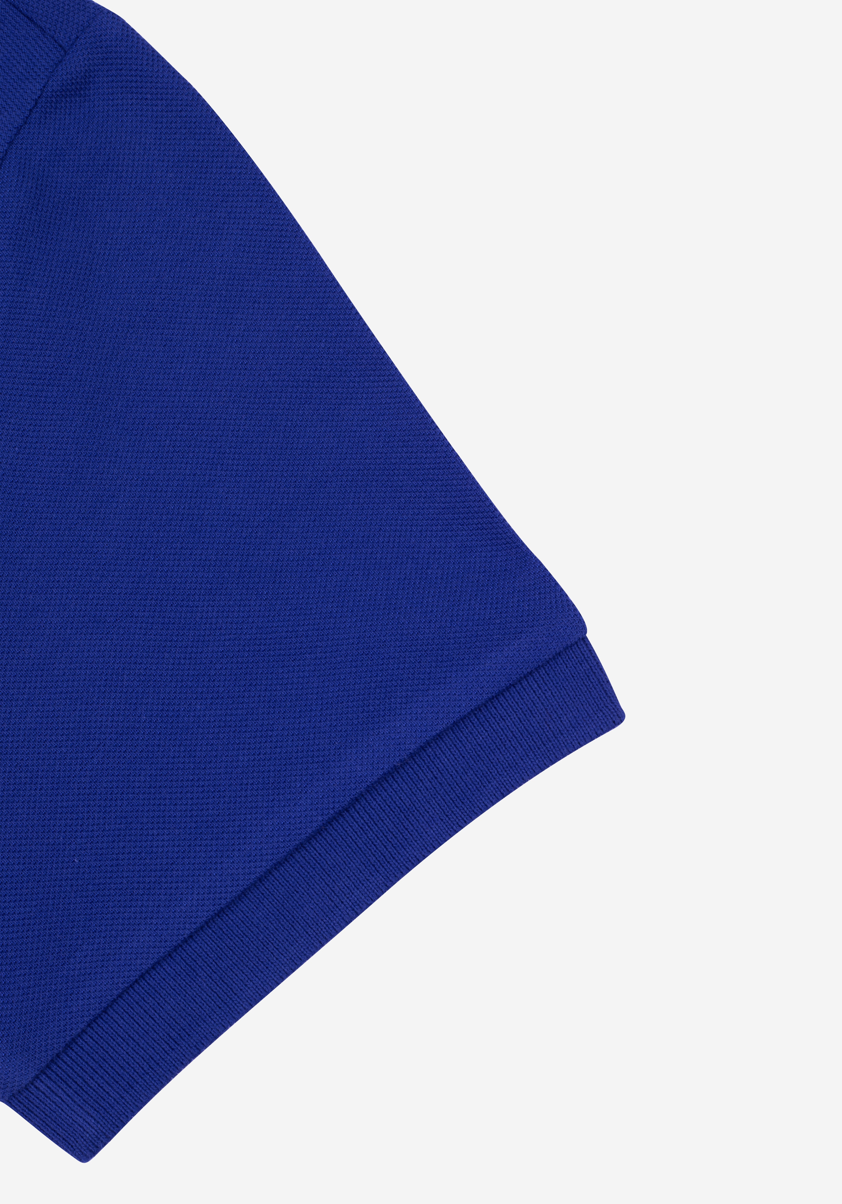 Pure Blue Cotton Polo Shirt