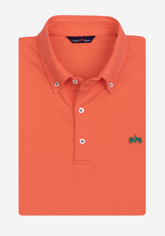 Dune Orange Cotton Polo Shirt