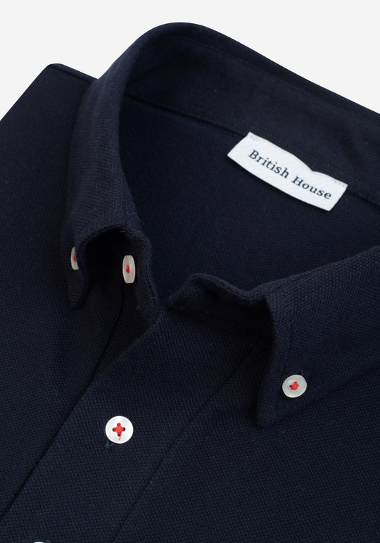 Pure Navy Cotton Polo Shirt