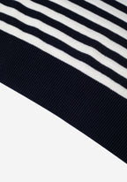 Onyx Navy Stripe Knitted Polo Shirt
