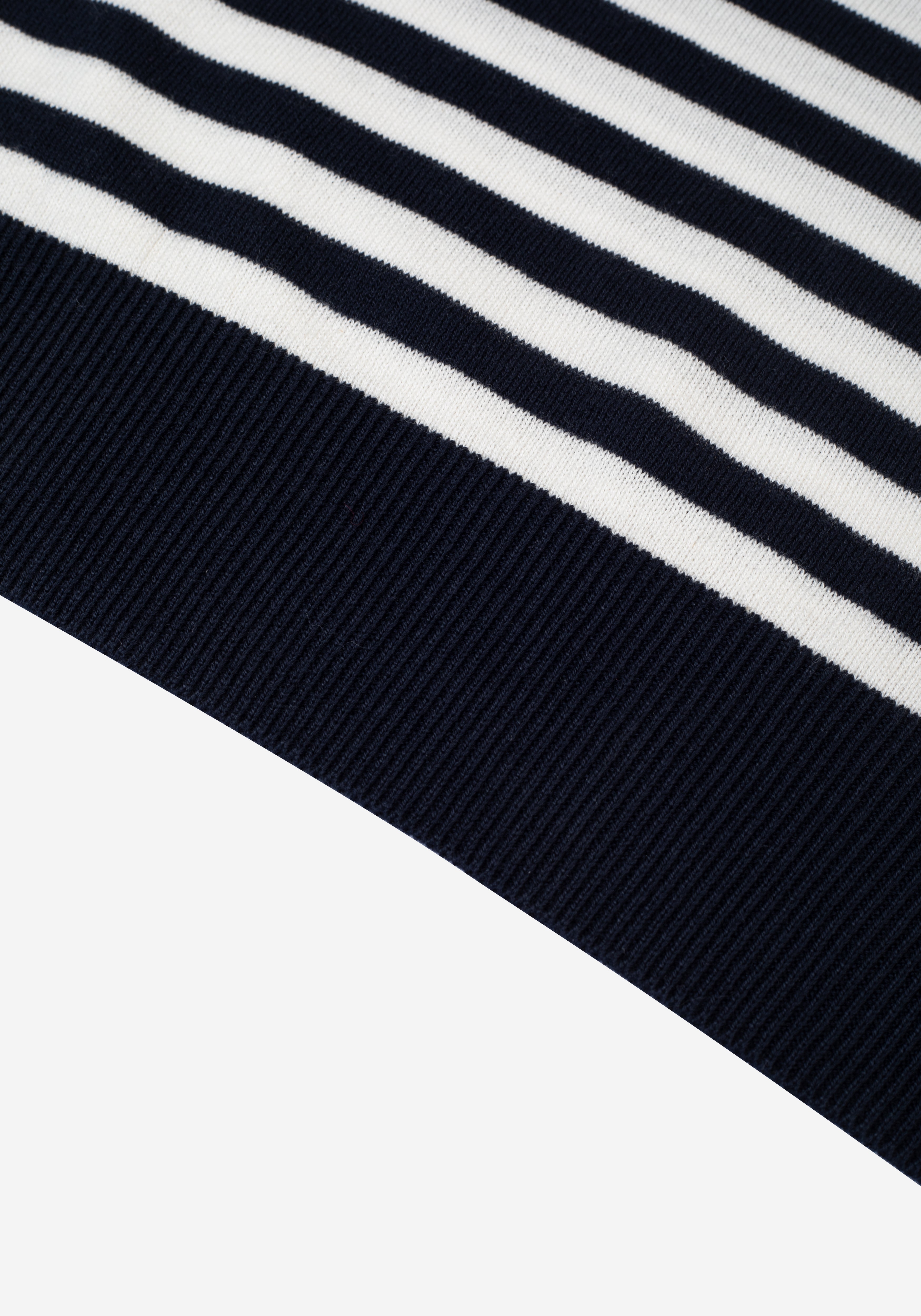 Onyx Navy Stripe Knitted Polo Shirt