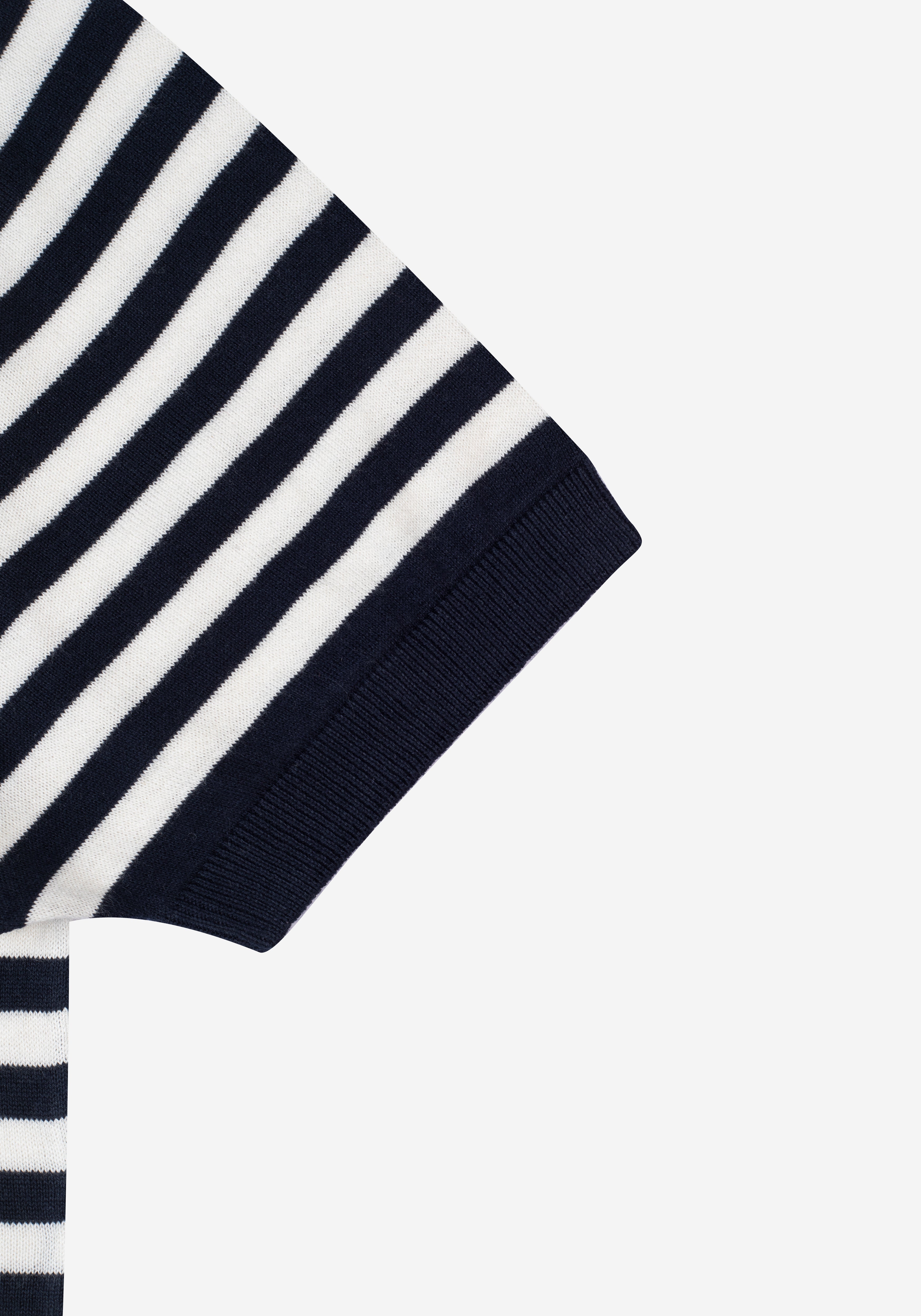 Onyx Navy Stripe Knitted Polo Shirt