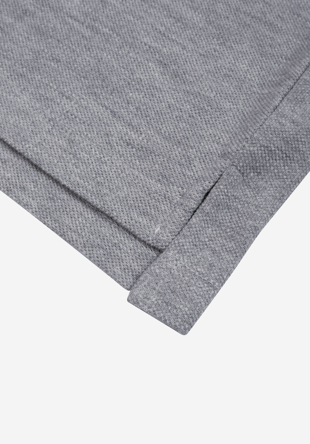 Ash Grey Cotton Polo Shirt