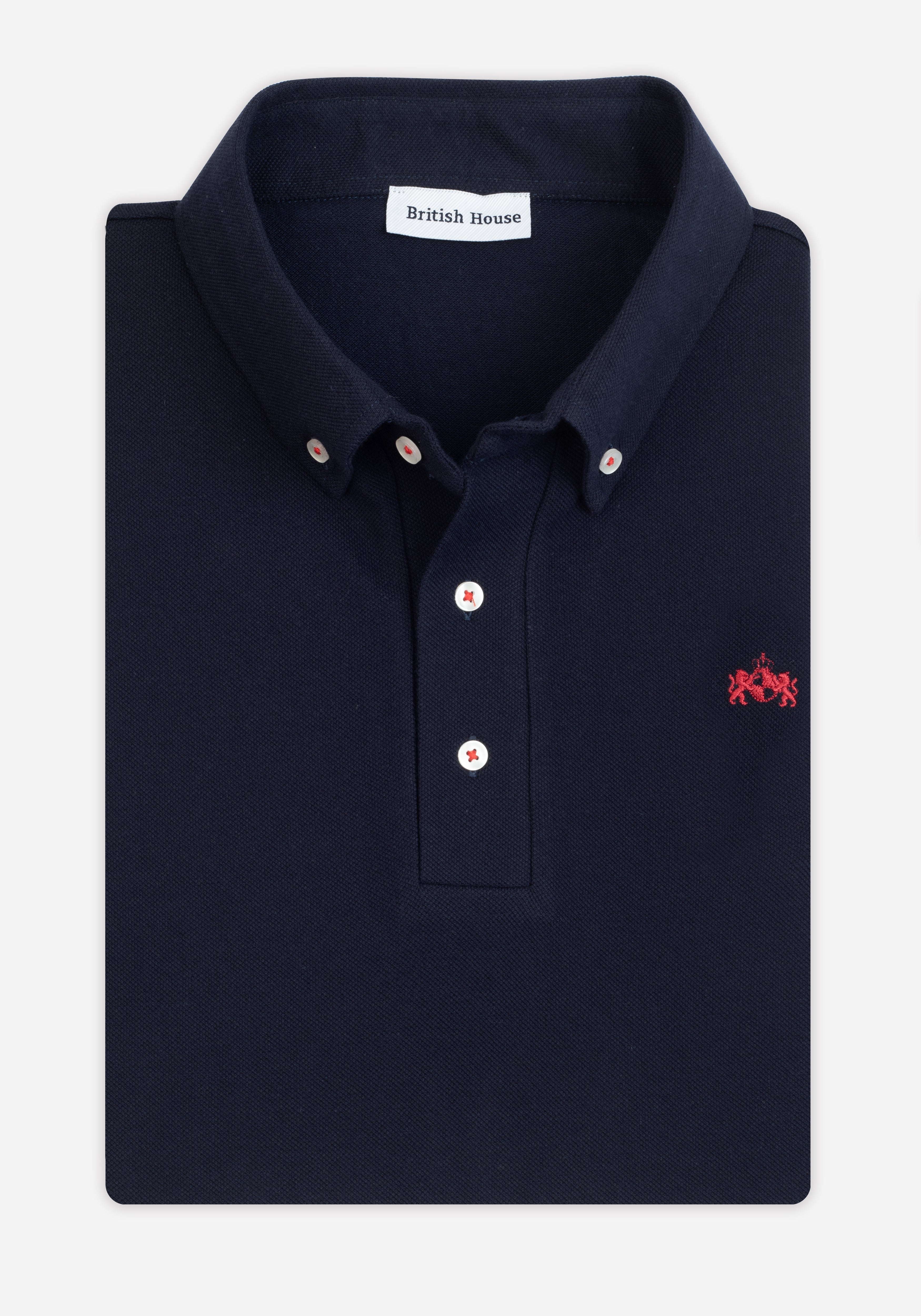 Pure Navy Cotton Polo Shirt