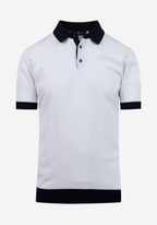 Pure White Knitted Polo Shirt
