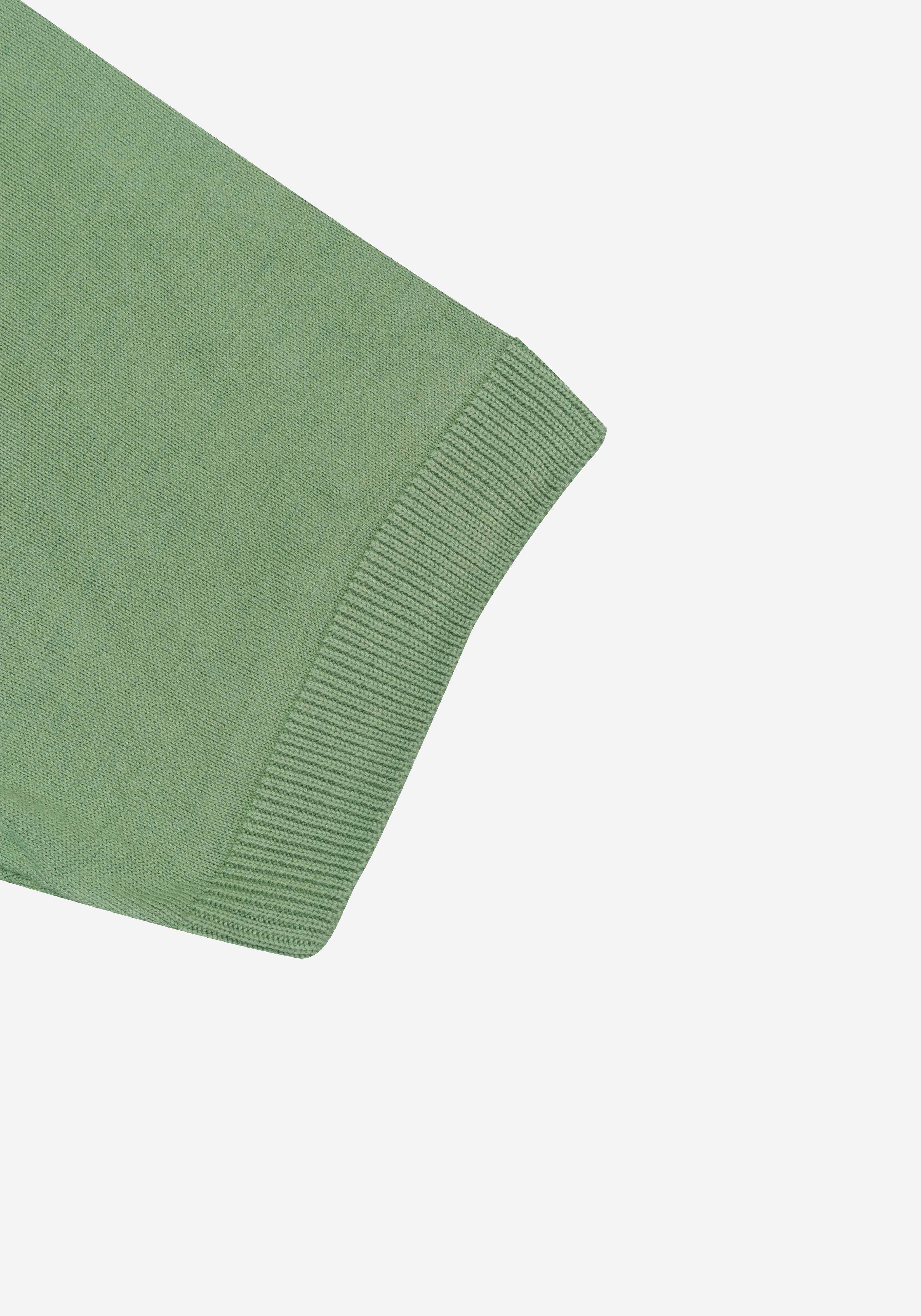 Bud Green Braided Knitted Polo Shirt