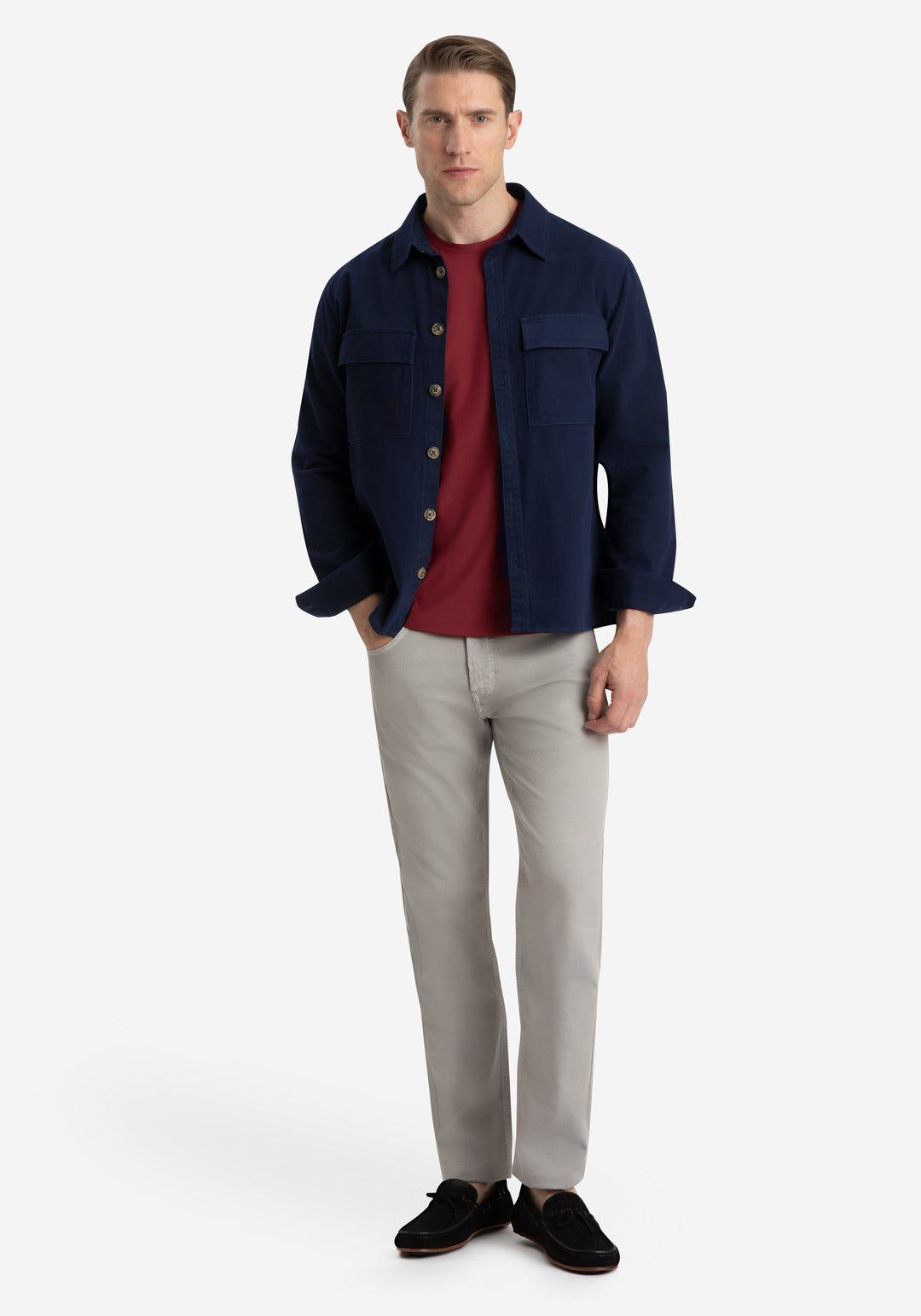 Midnight Blue Cotton Overshirt