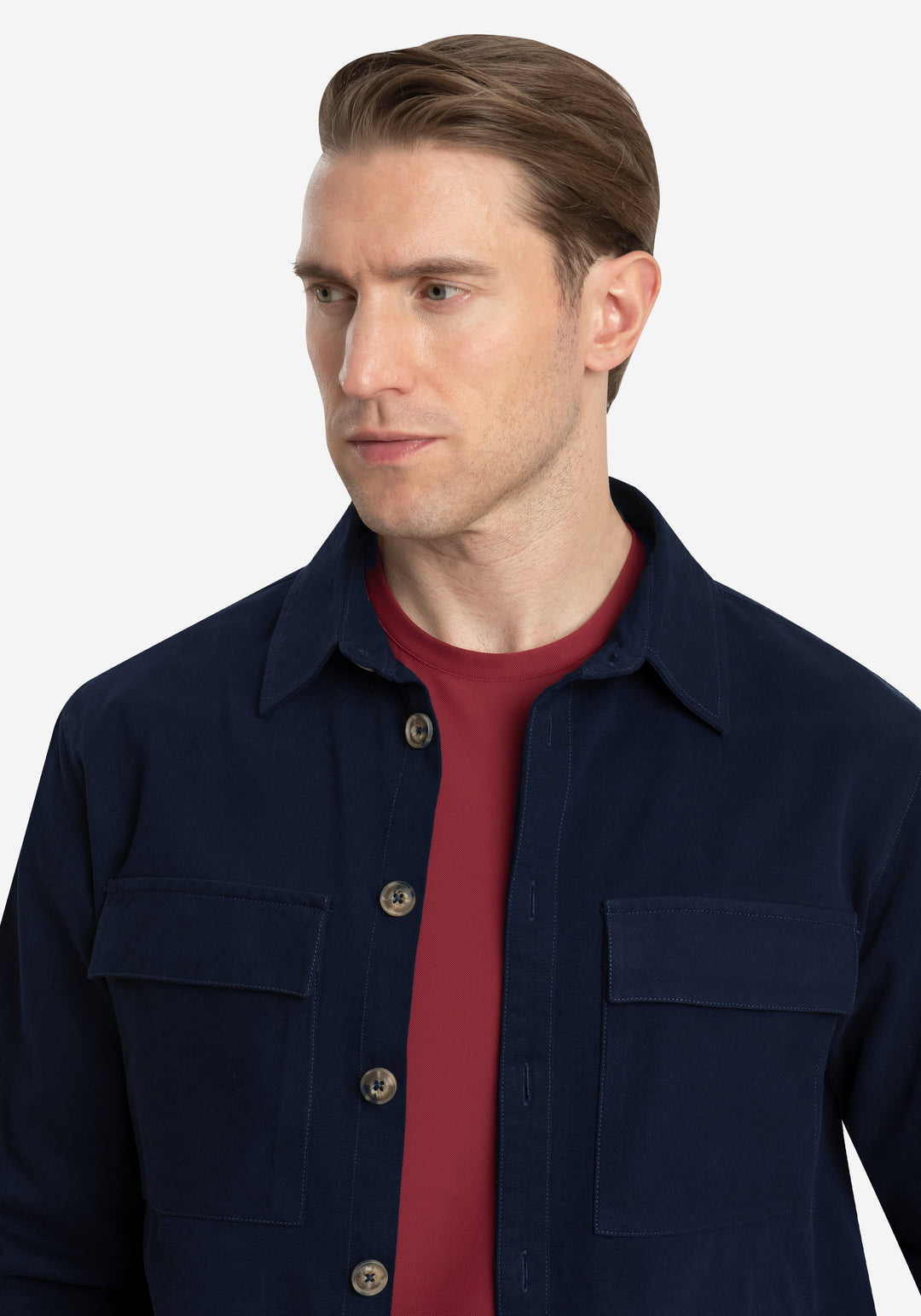 Midnight Blue Cotton Overshirt