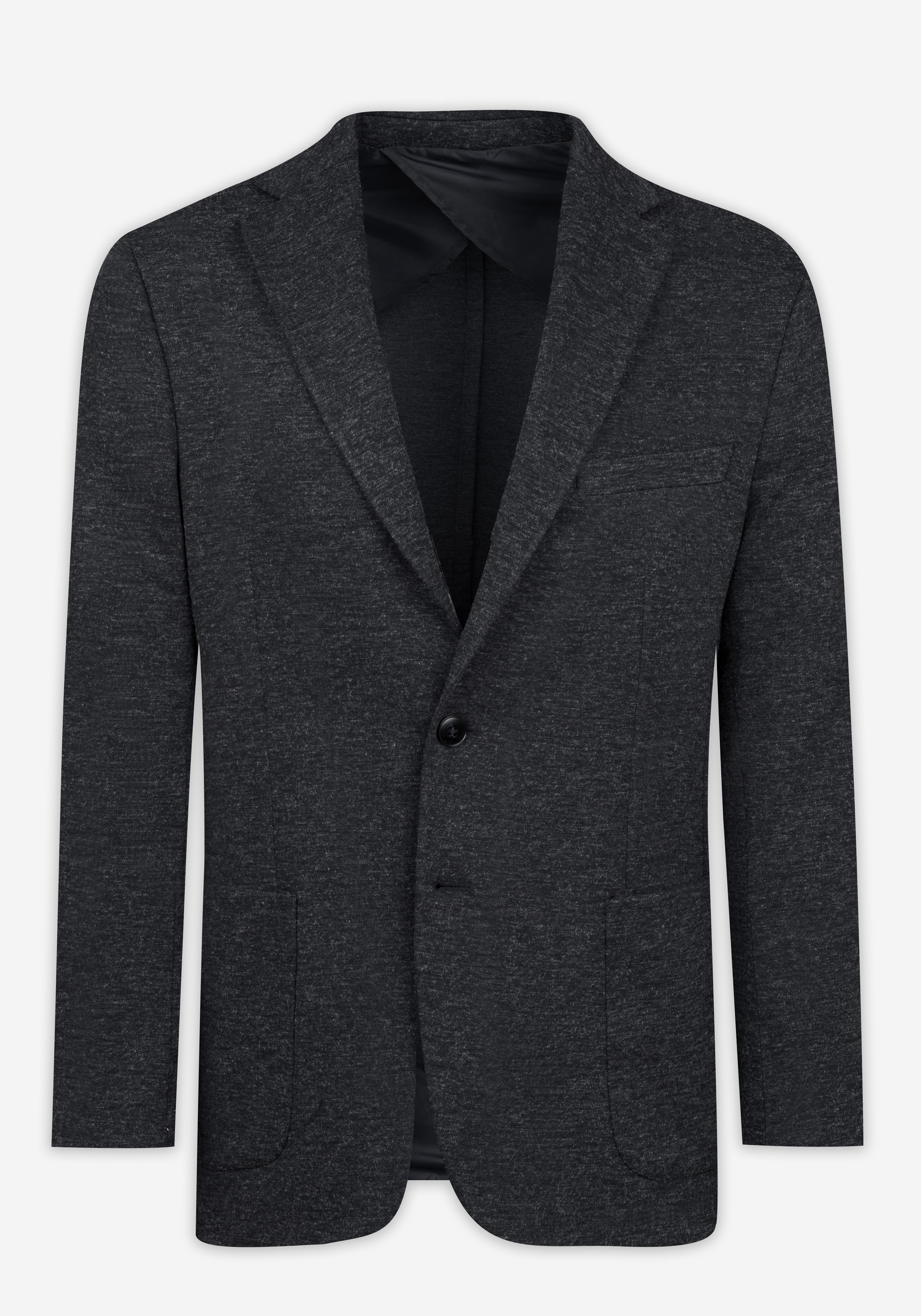 Contemporary Fit Jet Black Melange Blazer