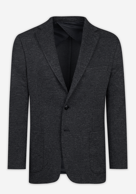 Contemporary Fit Jet Black Melange Blazer