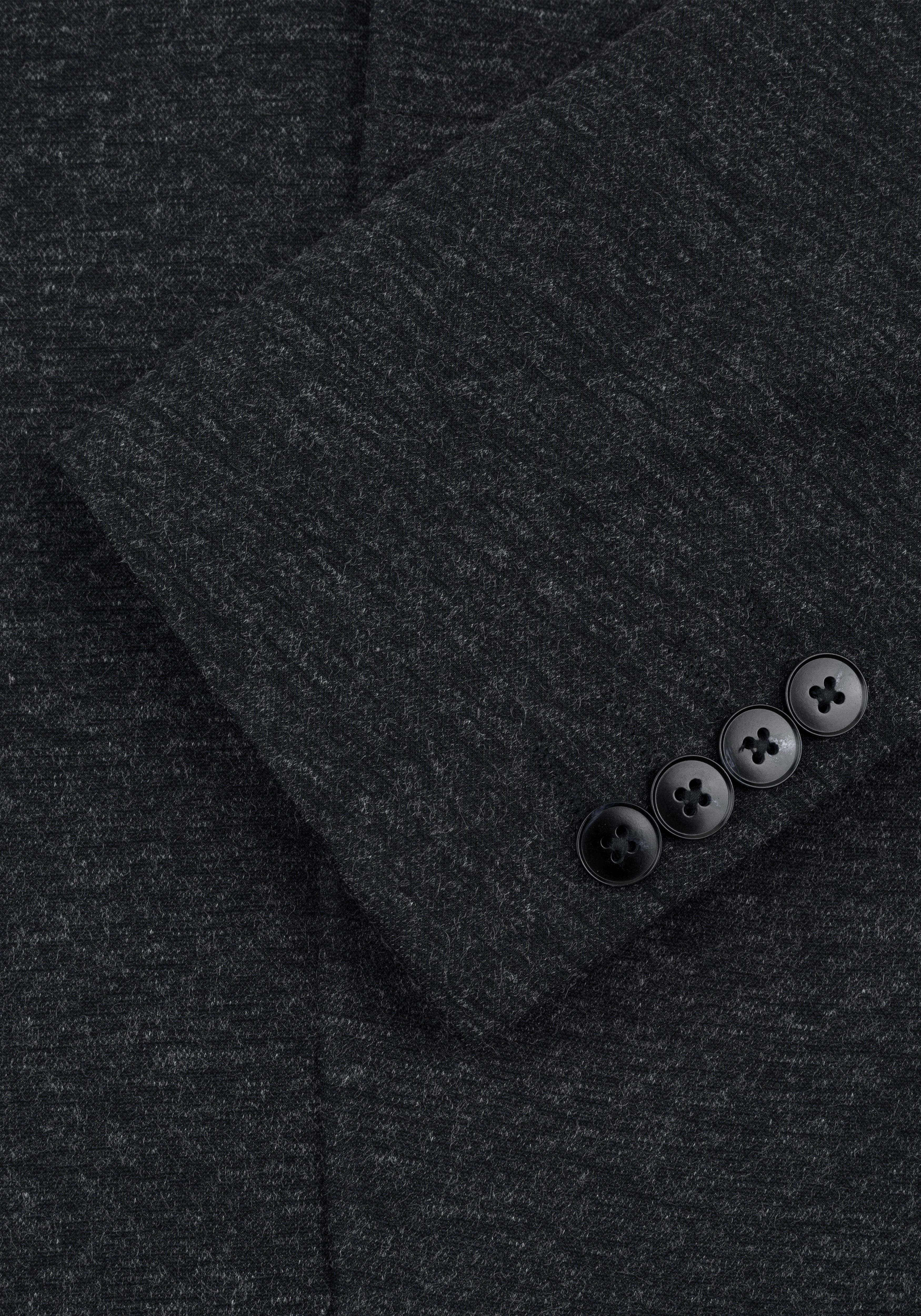 Contemporary Fit Jet Black Melange Blazer