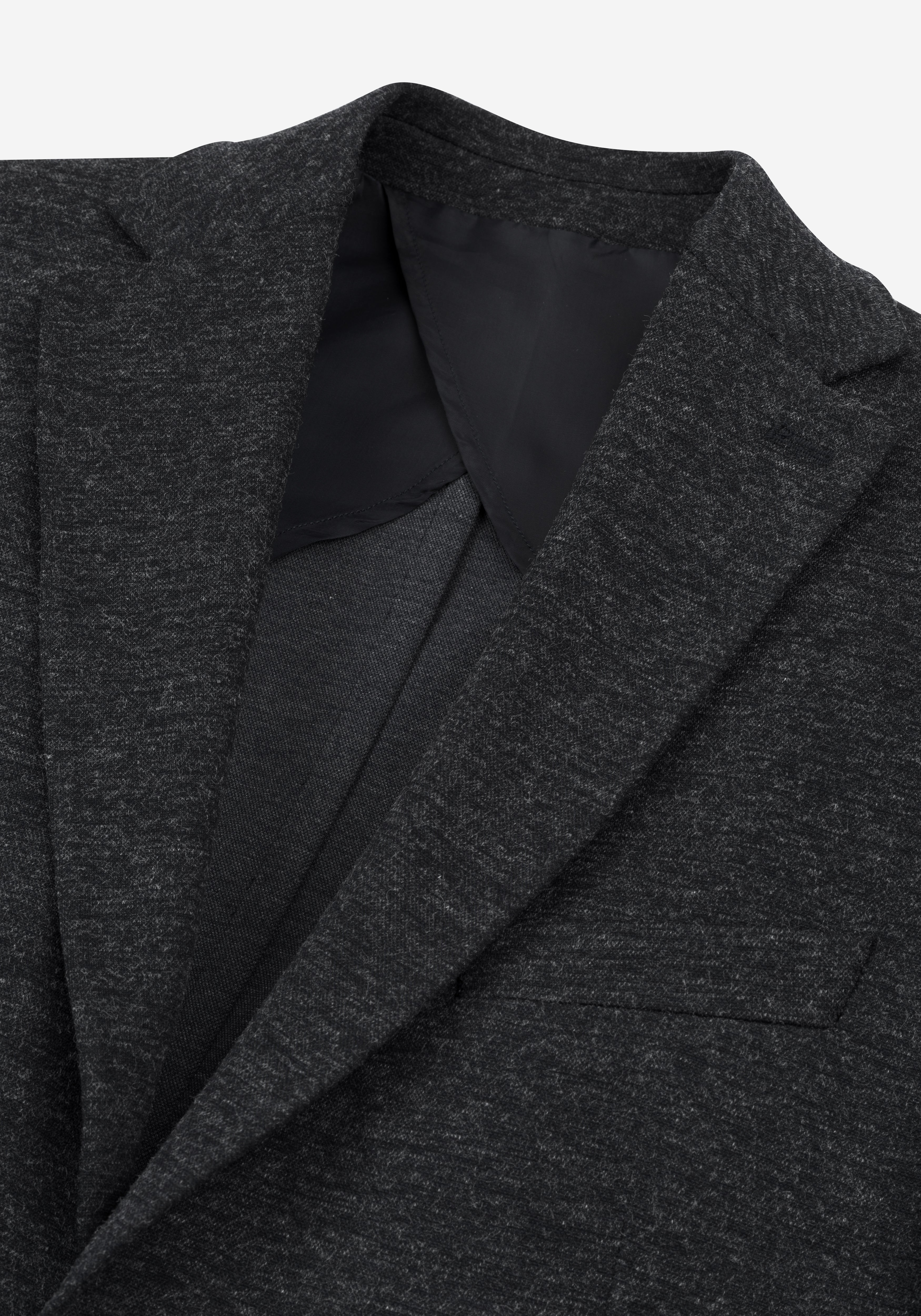 Contemporary Fit Jet Black Melange Blazer